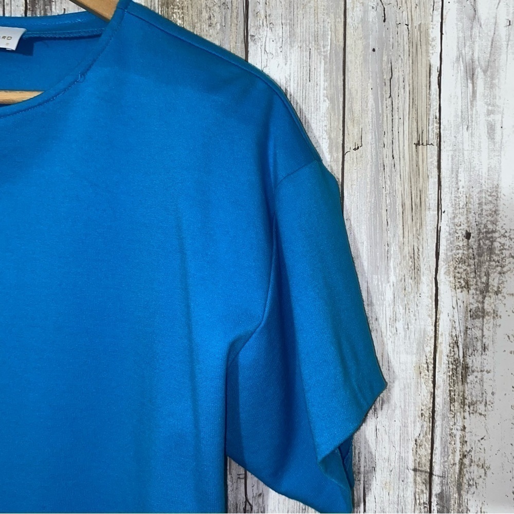 Amanda Uprichard Blue Cropped Tee - Picture 2 of 4